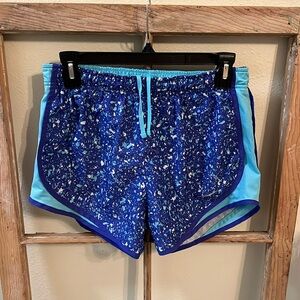 Blue and White Nike Dri Fit Shorts